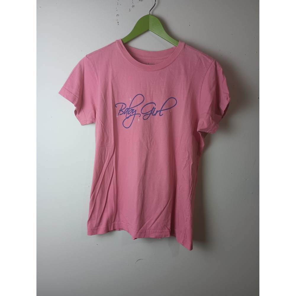 Steve & Barrys Baby Girl Graphic T-Shirt Pink Y2K Favorite Fit Vintage Large